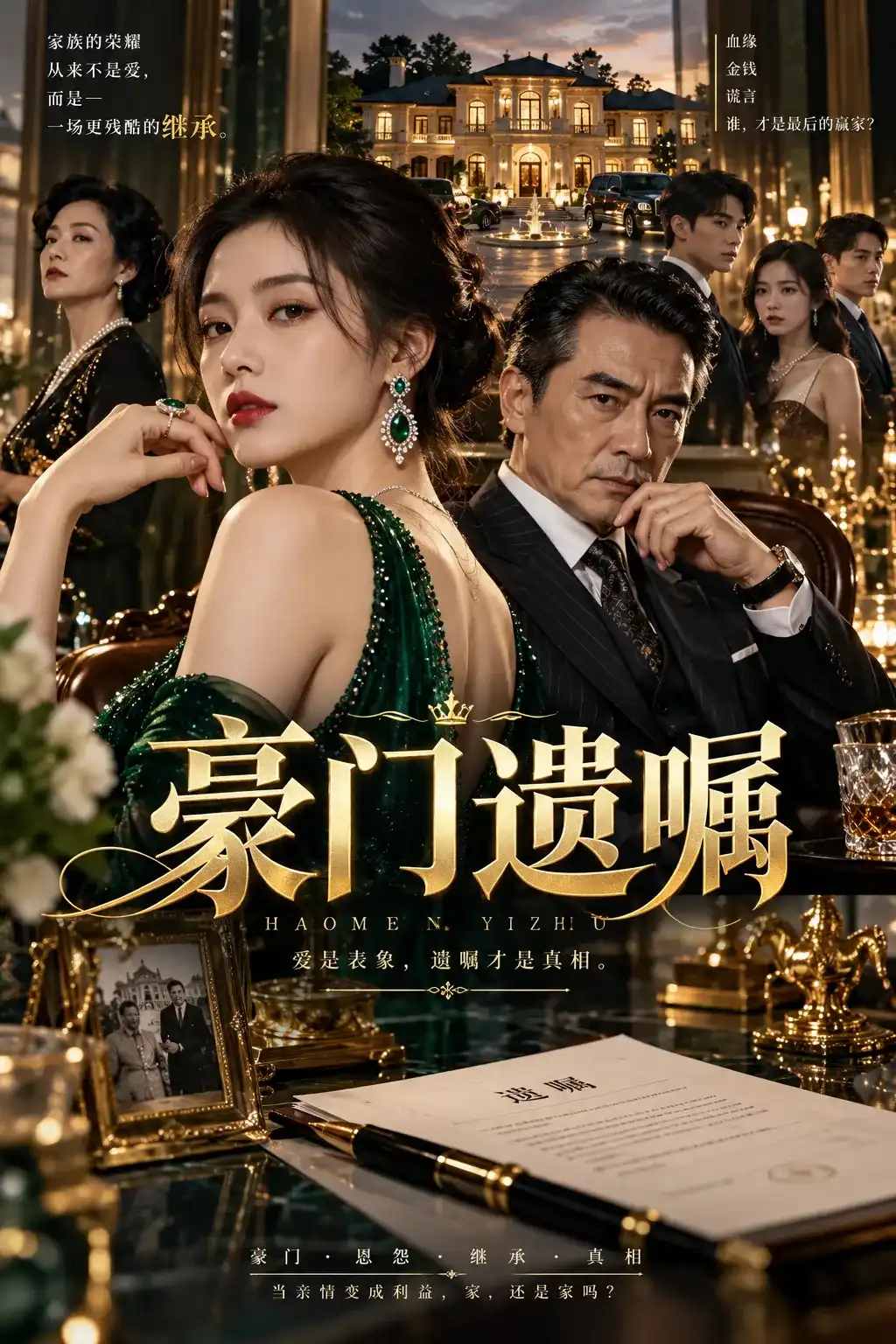 豪门遗嘱短剧封面